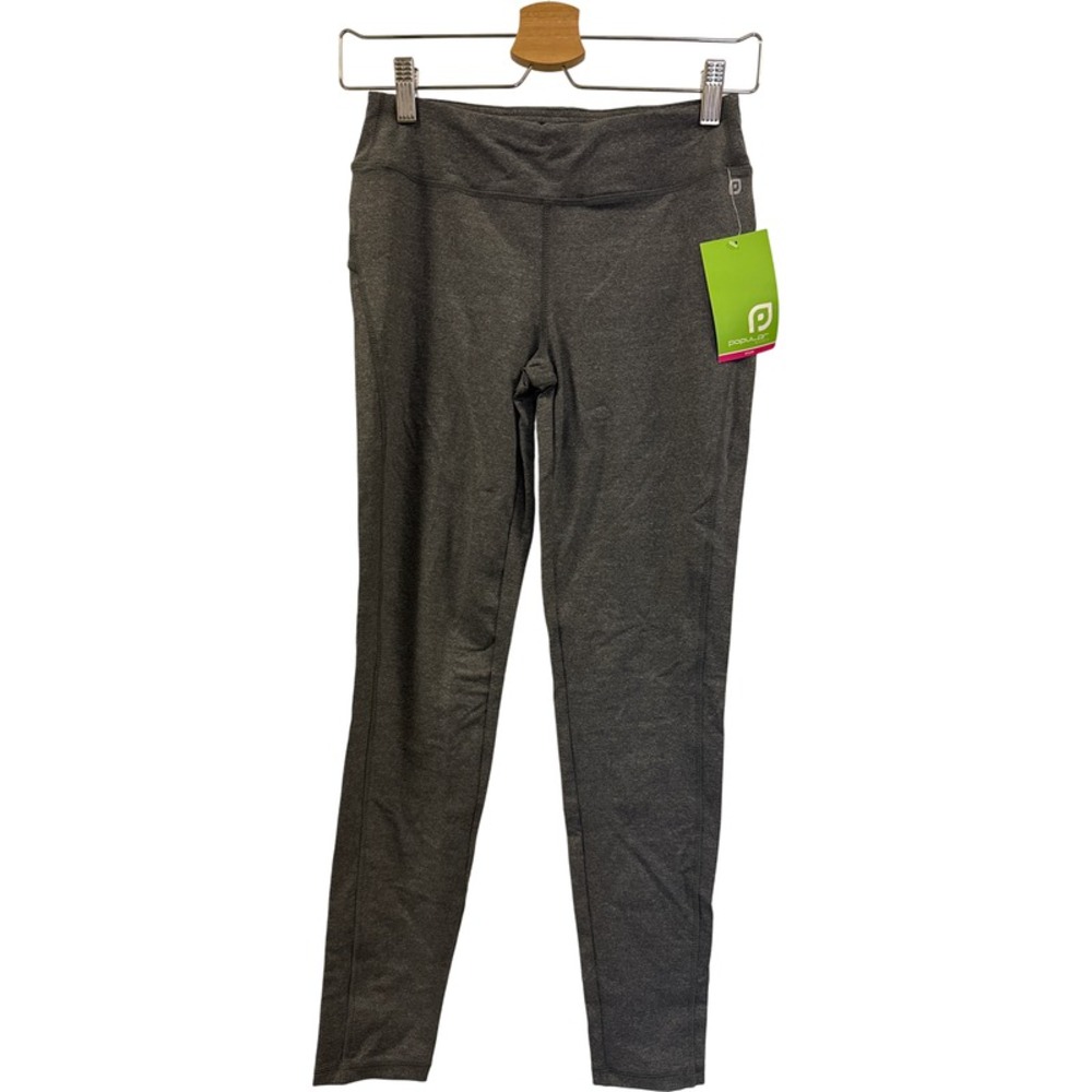 Popular Basics Women's Size M Leggings Grey Lightweight Stretch Moisture-Wicking